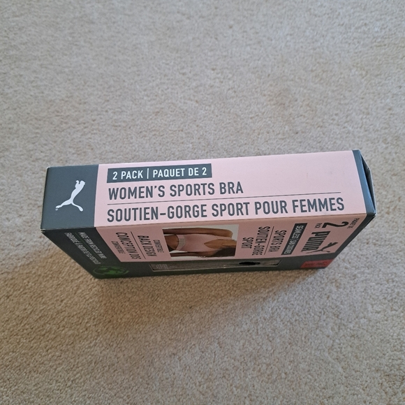 New! Puma 2 pack Seamless Sports Bras Medium Grey Black Convertible NWT - Picture 6 of 12